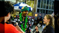 Here i am cheesing in front of a channel 3 news microphone with anna ...